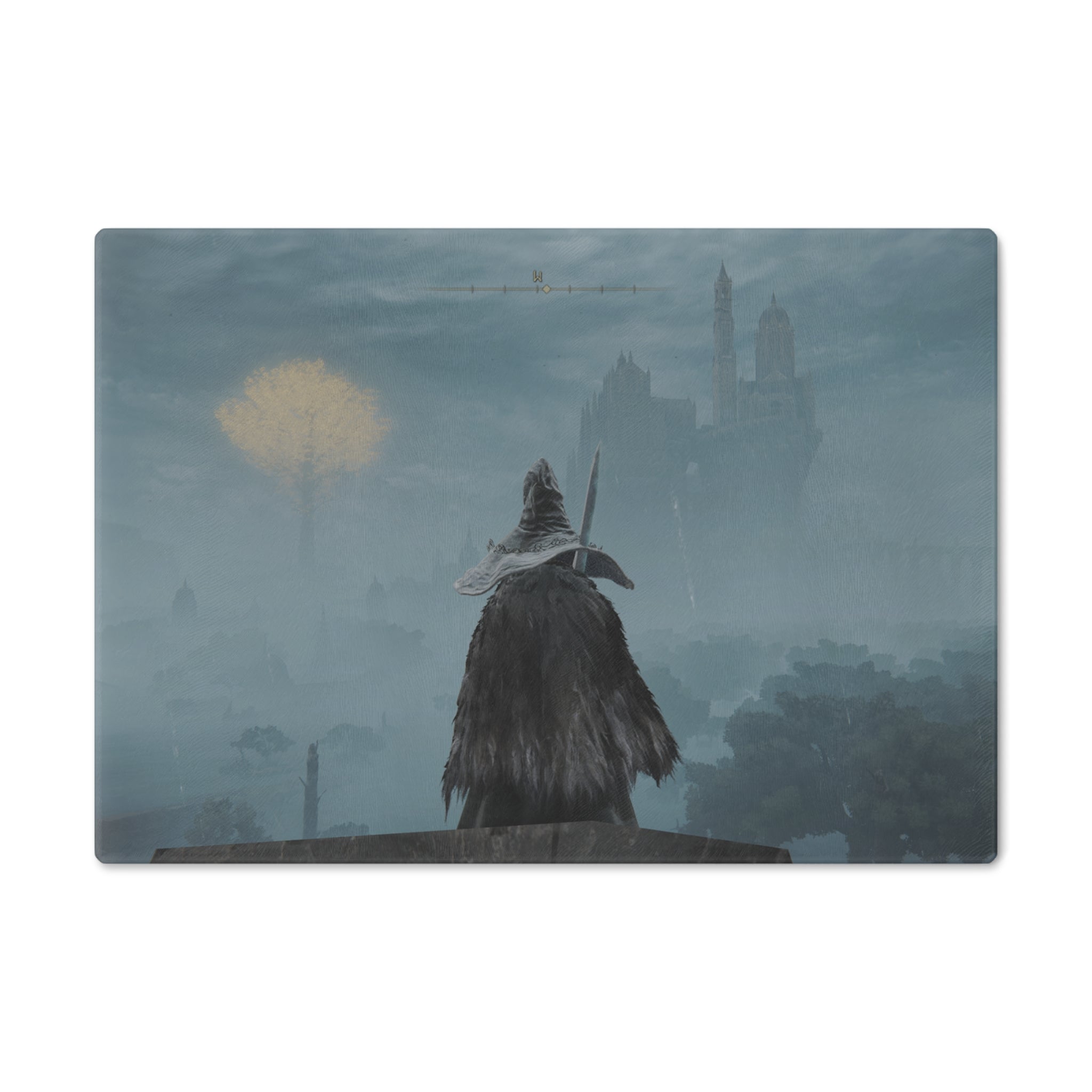Wizard Cutting Board – Tempered Glass Board with Non Slip Cutting Mat & Dark Fantasy Decor