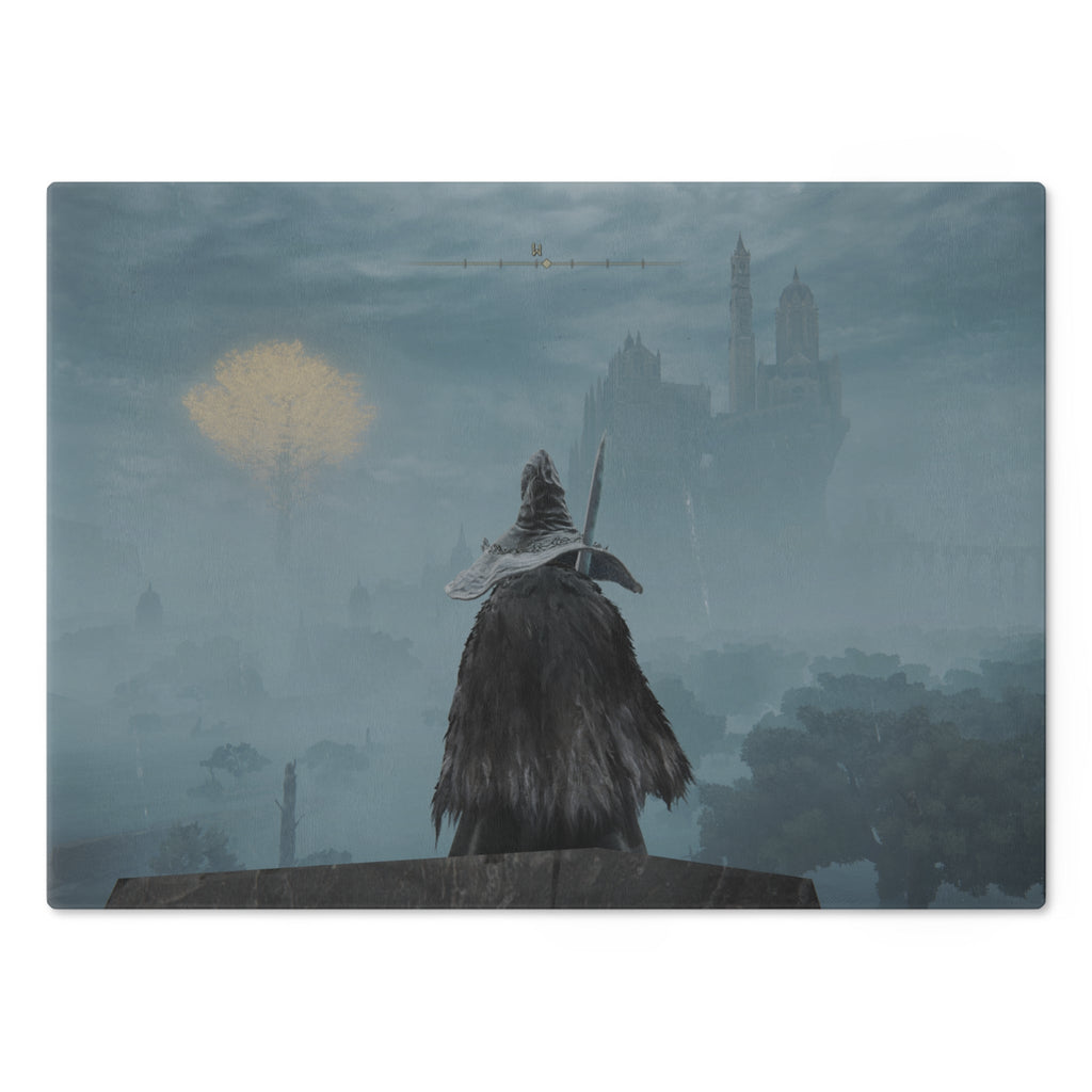 Wizard Cutting Board – Tempered Glass Board with Non Slip Cutting Mat & Dark Fantasy Decor
