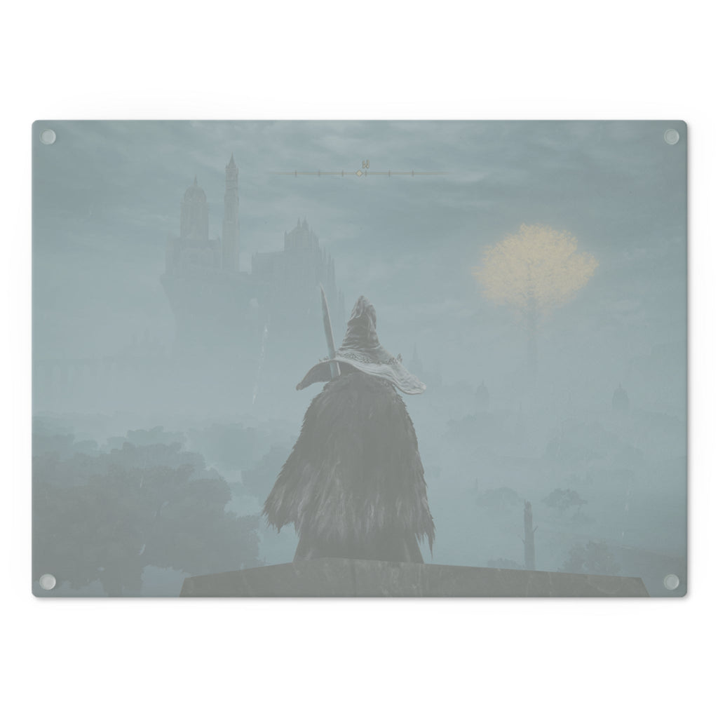 Wizard Cutting Board – Tempered Glass Board with Non Slip Cutting Mat & Dark Fantasy Decor