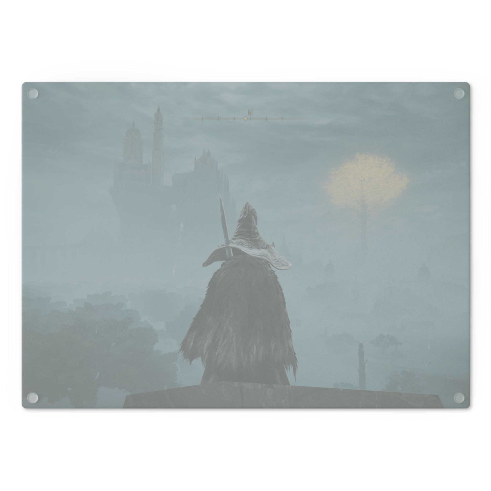 Wizard Cutting Board – Tempered Glass Board with Non Slip Cutting Mat & Dark Fantasy Decor
