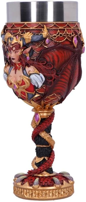 Nemesis Now World of Warcraft Alexstrasza Goblet, Dragonqueen Collectible Drinkware, Fantasy Decor, Officially Licensed WoW Merchandise