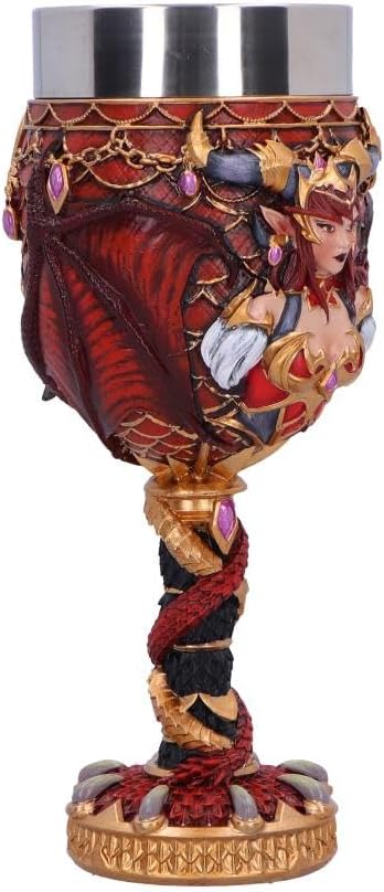 Nemesis Now World of Warcraft Alexstrasza Goblet, Dragonqueen Collectible Drinkware, Fantasy Decor, Officially Licensed WoW Merchandise