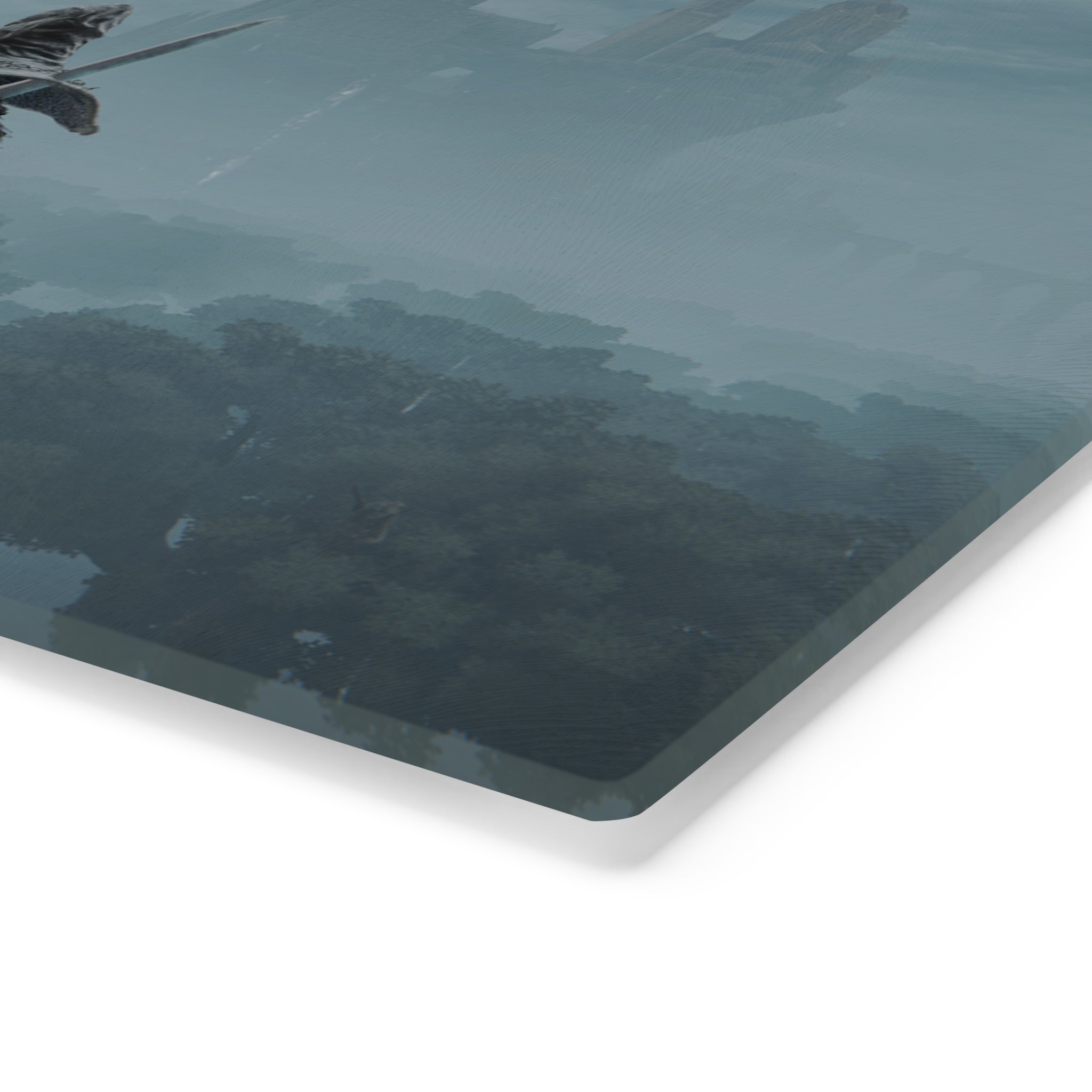 Wizard Cutting Board – Tempered Glass Board with Non Slip Cutting Mat & Dark Fantasy Decor