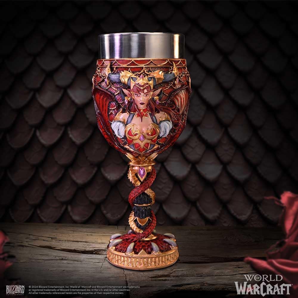 Nemesis Now World of Warcraft Alexstrasza Goblet, Dragonqueen Collectible Drinkware, Fantasy Decor, Officially Licensed WoW Merchandise