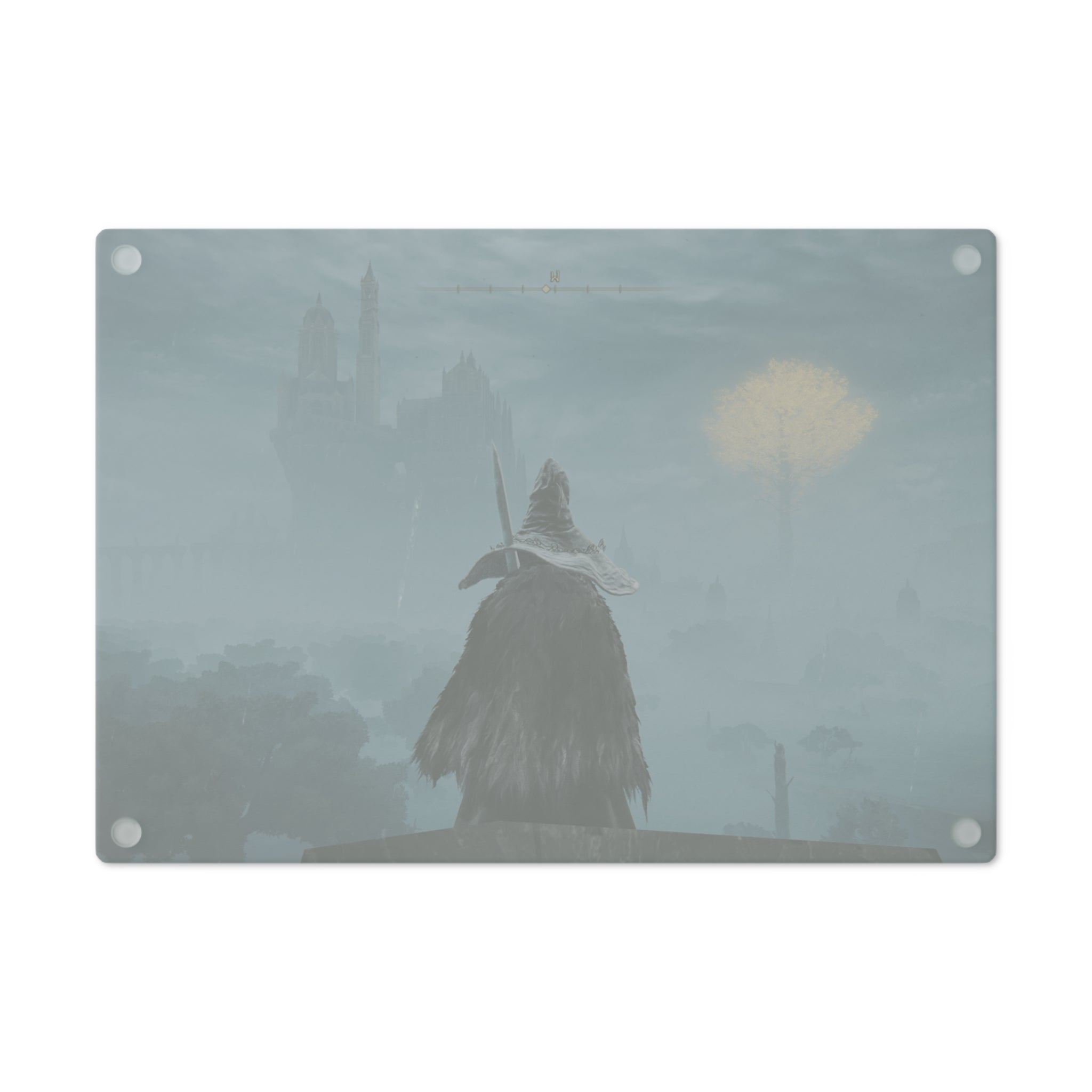 Wizard Cutting Board – Tempered Glass Board with Non Slip Cutting Mat & Dark Fantasy Decor