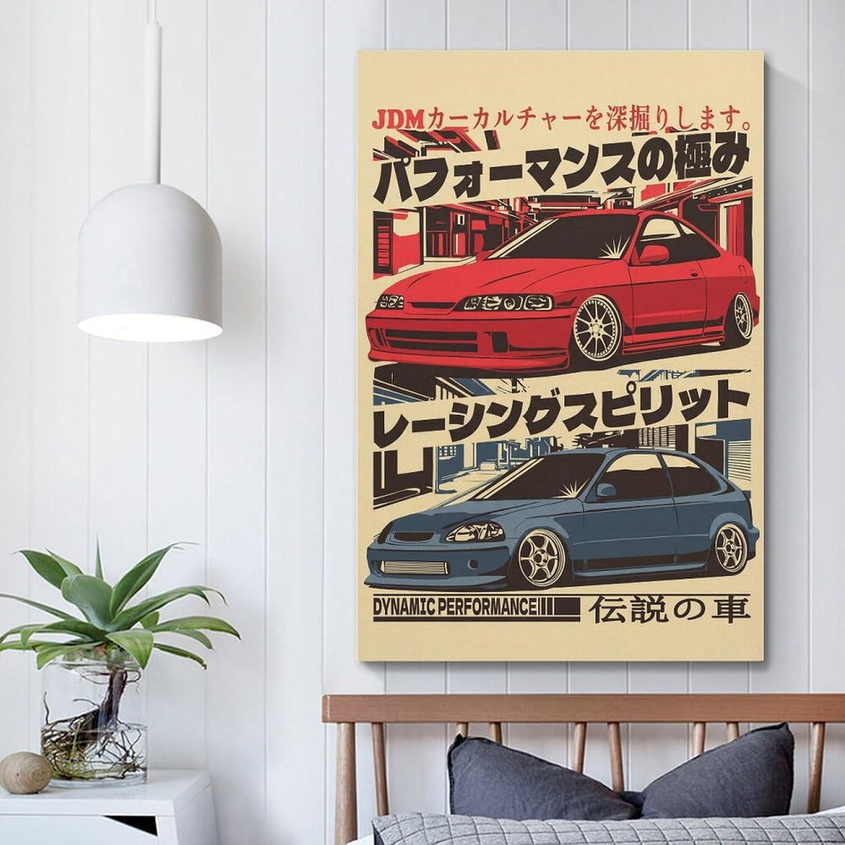 JDM Car Poster Vintage Sport Car Poster Sport Car Lover Gift Knowledge Canvas Wall Art Aesthetic Decorative Painting Living Room Restaurants, Pool Halls And Hotelsstyle 12x18inch(30x45cm)