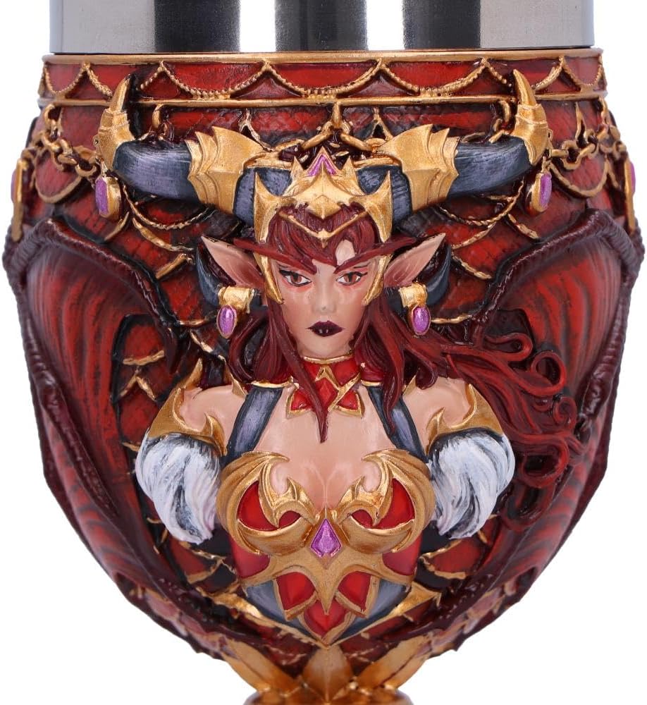 Nemesis Now World of Warcraft Alexstrasza Goblet, Dragonqueen Collectible Drinkware, Fantasy Decor, Officially Licensed WoW Merchandise