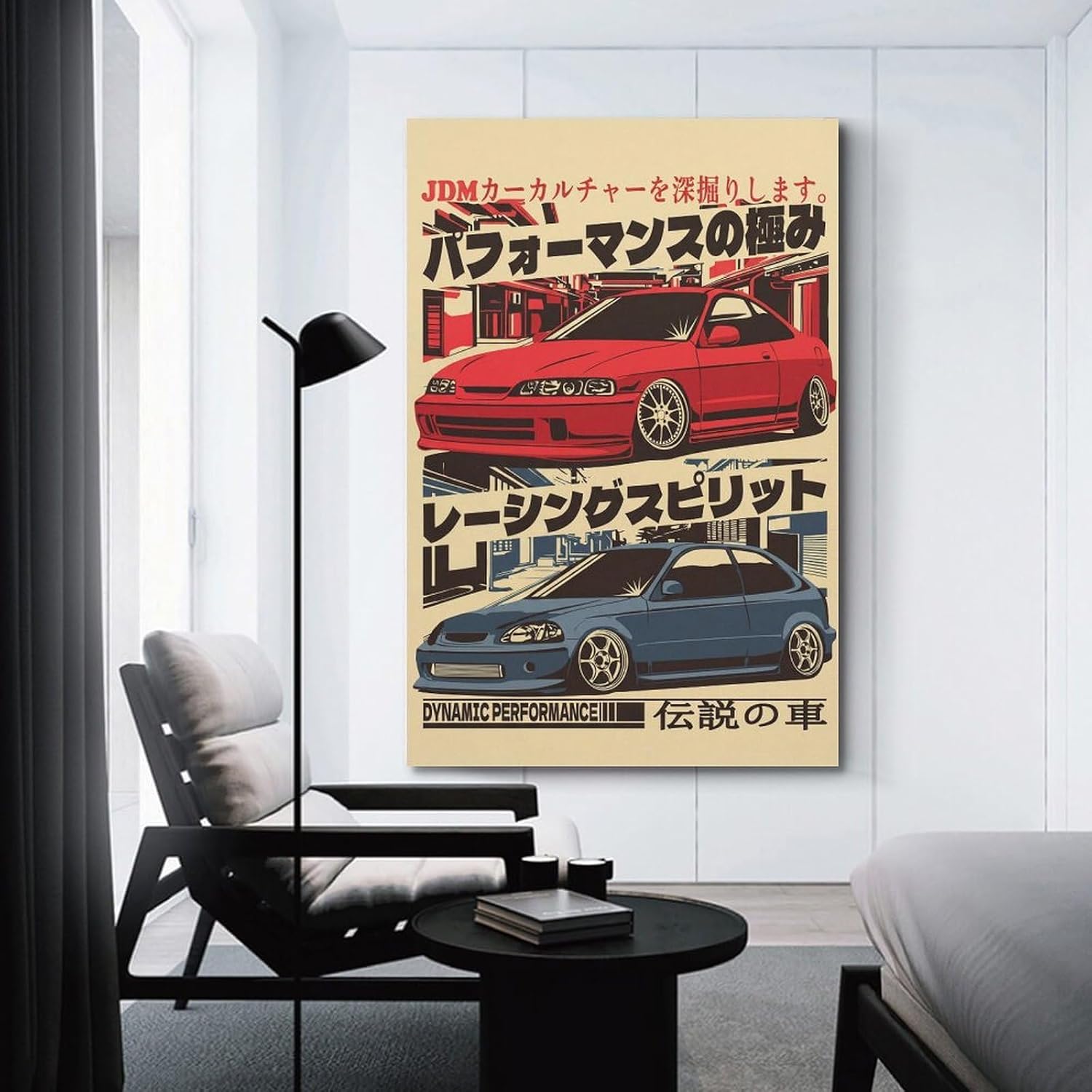 JDM Car Poster Vintage Sport Car Poster Sport Car Lover Gift Knowledge Canvas Wall Art Aesthetic Decorative Painting Living Room Restaurants, Pool Halls And Hotelsstyle 12x18inch(30x45cm)