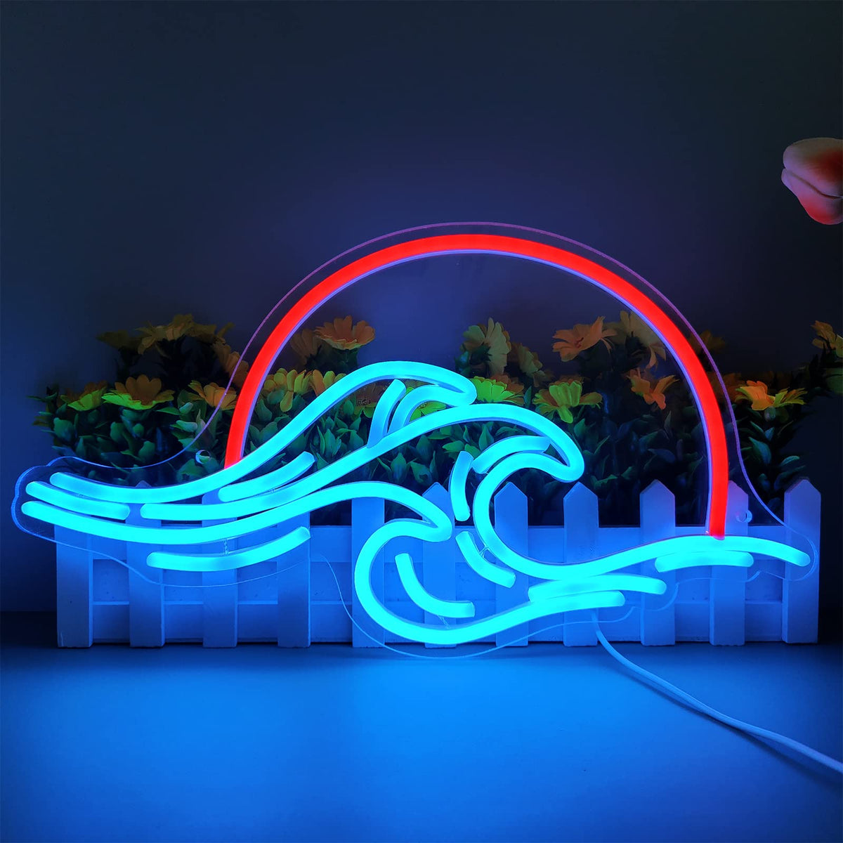 Anime Neon Sign - LED Red Cloud USB Powered Dimmable Wall Light for Gaming Room Decor