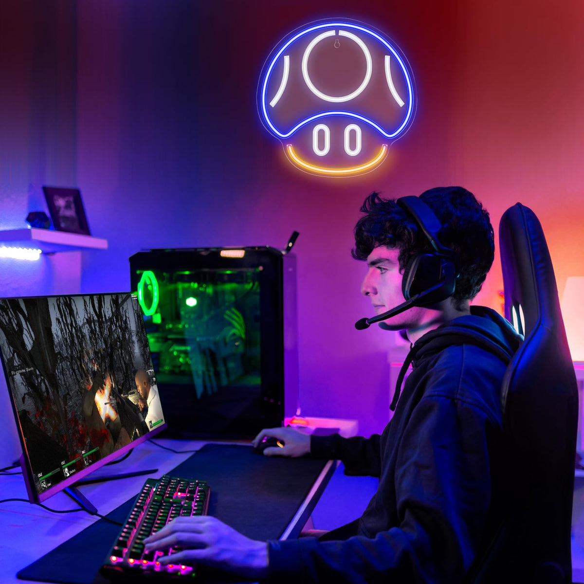 Gaming Neon Sign - LED Neon Light for Game Room Decoration | Teen Gamer Gift