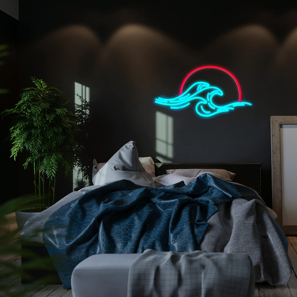 Anime Neon Sign - LED Red Cloud USB Powered Dimmable Wall Light for Gaming Room Decor