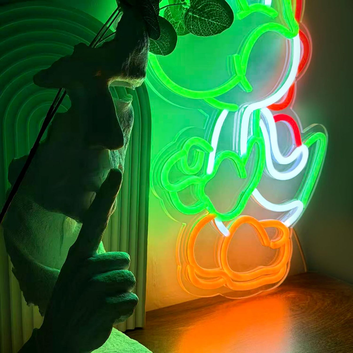 Anime Neon Sign Dinosaurs Neon Sign Dimmable LED Neon Lights for Bedroom Wall Decor Game Room Decor Dinosaur Decor for Kids Boys Man Cave, Gifts for Game Fans