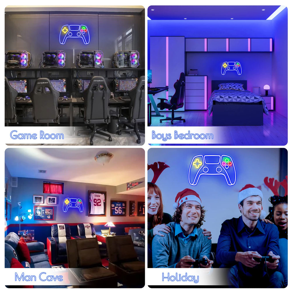 Gaming Neon Sign - LED Neon Light for Game Room Decoration | Teen Gamer Gift