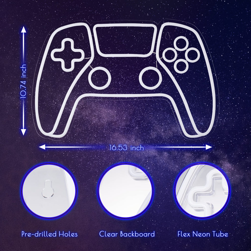 Gaming Neon Sign - LED Neon Light for Game Room Decoration | Teen Gamer Gift