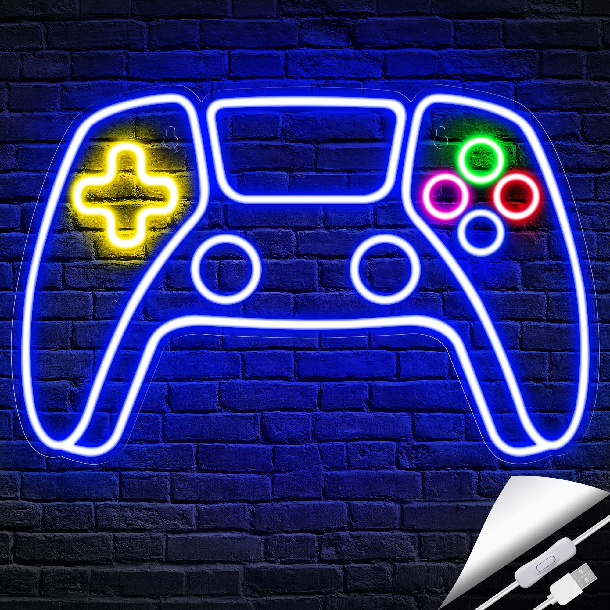 Gaming Neon Sign - LED Neon Light for Game Room Decoration | Teen Gamer Gift