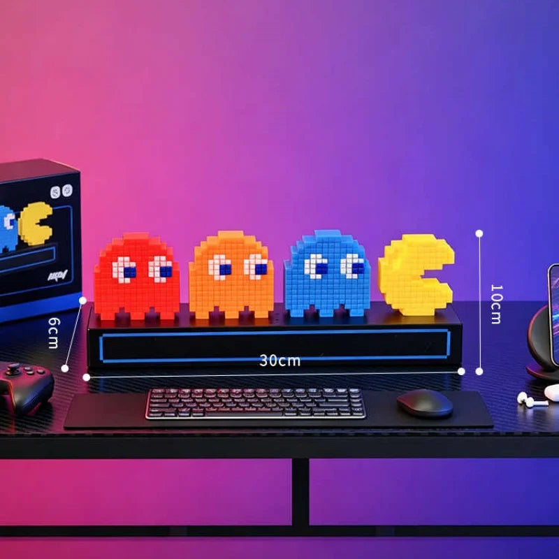 PAC-MAN Pixel Ambient Light - Sound Activated Music Sync LED, Gaming Room Decor