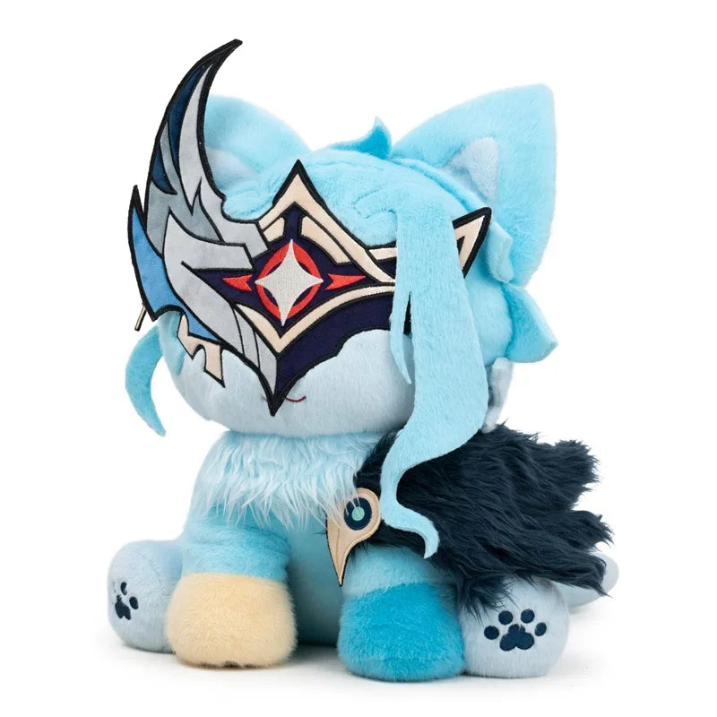 Genshin Impact Dottore Cat Plush Doll - 25cm Kawaii Chibi Stuffed Toy for Home Decor and Gifts