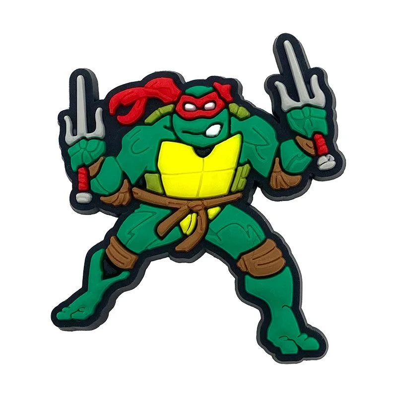 Teenage Mutant Ninja Turtles Shoe Charms - TMNT PVC Buckle Decorations for Shoes, Bracelets and Bags