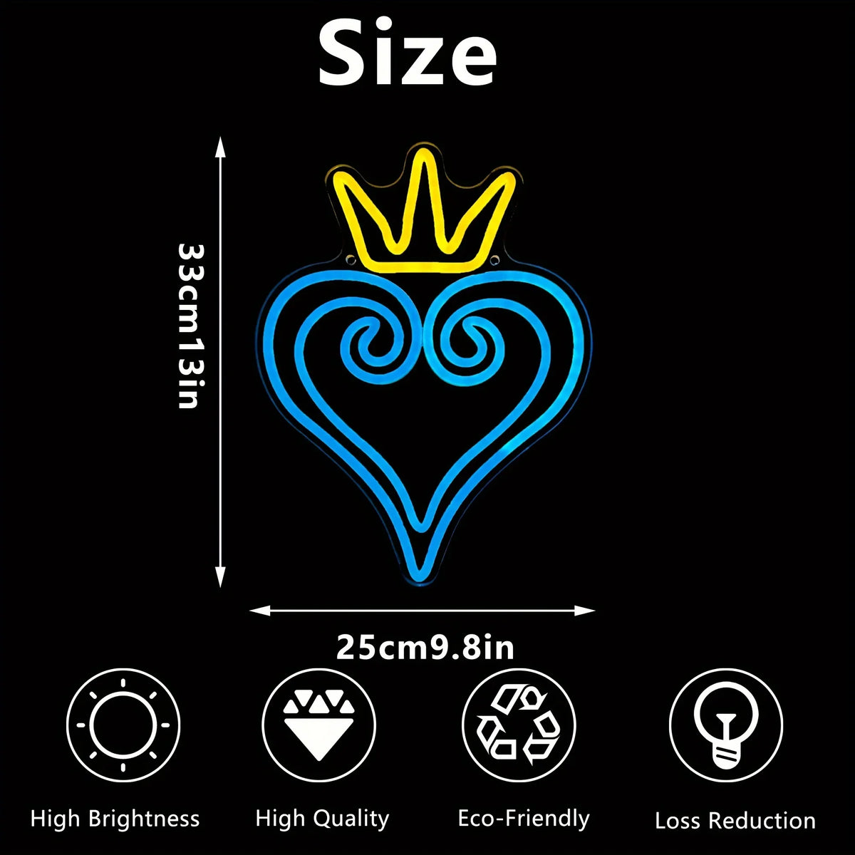 Kingdom Hearts LED Neon Sign - Anime Game Room Wall Decor