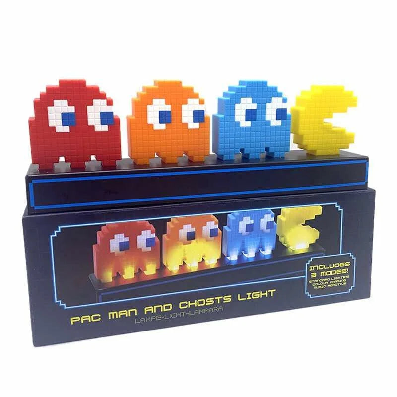 PAC-MAN Pixel Ambient Light - Sound Activated Music Sync LED, Gaming Room Decor