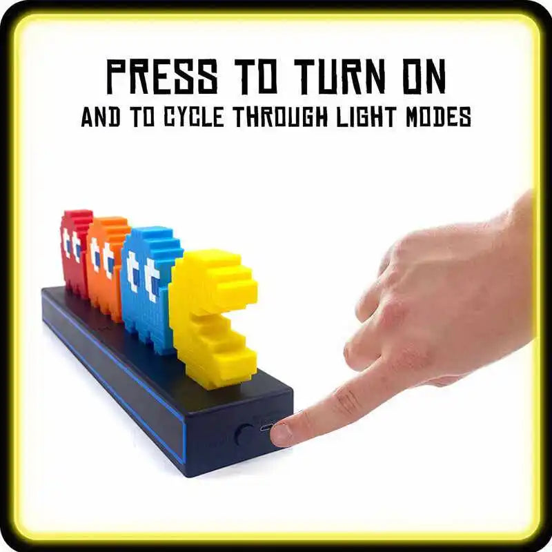PAC-MAN Pixel Ambient Light - Sound Activated Music Sync LED, Gaming Room Decor