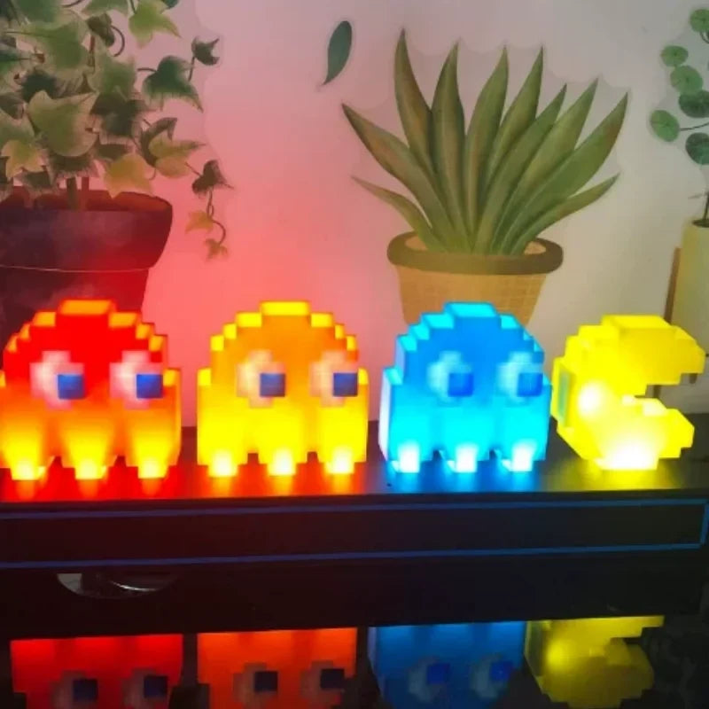 PAC-MAN Pixel Ambient Light - Sound Activated Music Sync LED, Gaming Room Decor