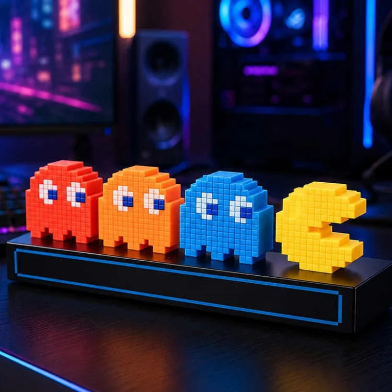 PAC-MAN Pixel Ambient Light - Sound Activated Music Sync LED, Gaming Room Decor