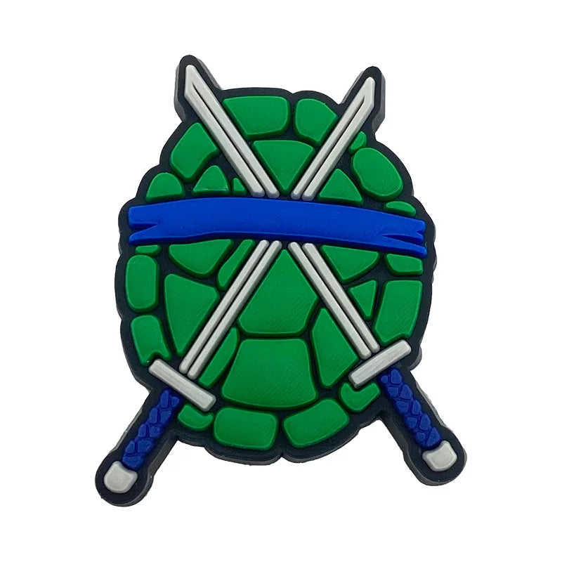 Teenage Mutant Ninja Turtles Shoe Charms - TMNT PVC Buckle Decorations for Shoes, Bracelets and Bags
