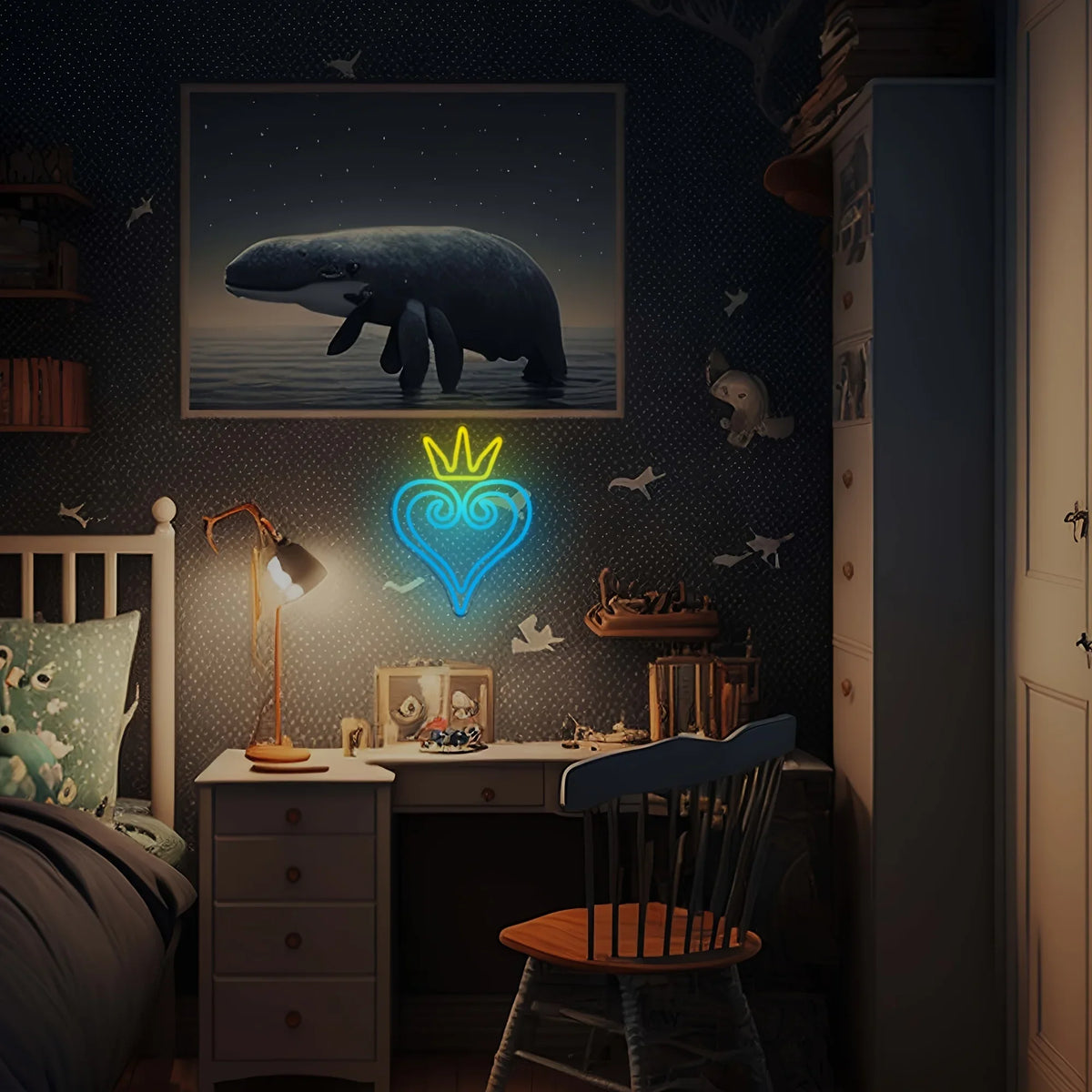 Kingdom Hearts LED Neon Sign - Anime Game Room Wall Decor
