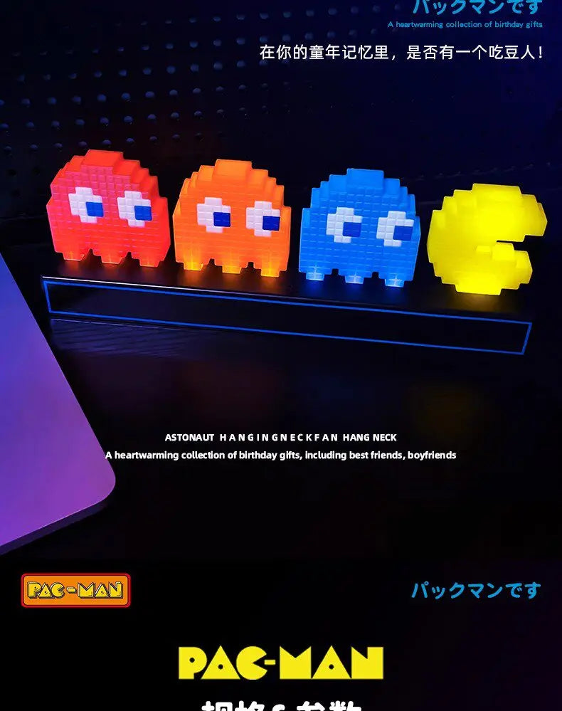 PAC-MAN Pixel Ambient Light - Sound Activated Music Sync LED, Gaming Room Decor
