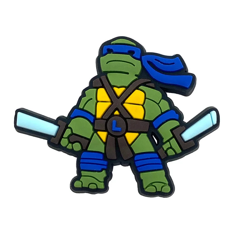 Teenage Mutant Ninja Turtles Shoe Charms - TMNT PVC Buckle Decorations for Shoes, Bracelets and Bags