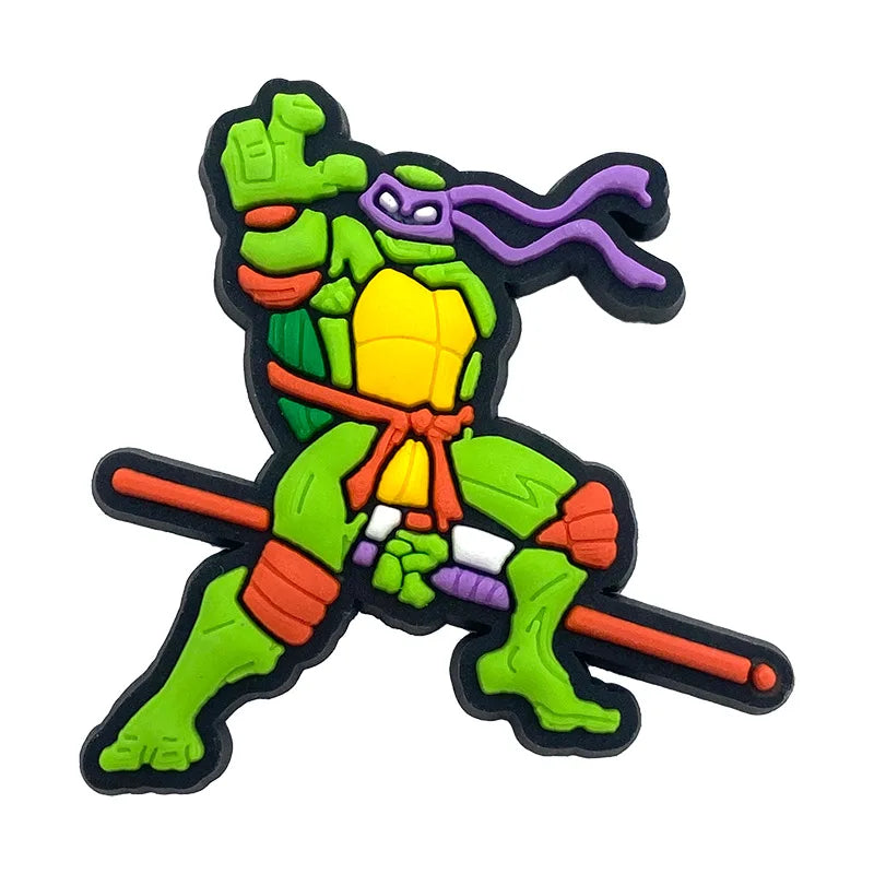 Teenage Mutant Ninja Turtles Shoe Charms - TMNT PVC Buckle Decorations for Shoes, Bracelets and Bags