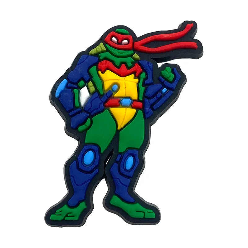 Teenage Mutant Ninja Turtles Shoe Charms - TMNT PVC Buckle Decorations for Shoes, Bracelets and Bags
