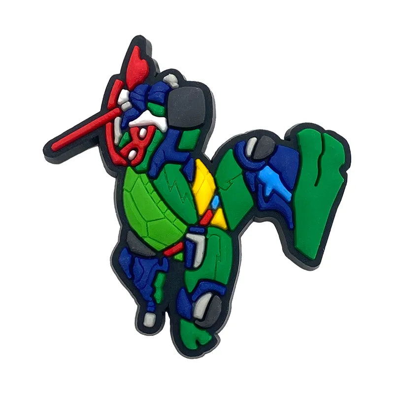 Teenage Mutant Ninja Turtles Shoe Charms - TMNT PVC Buckle Decorations for Shoes, Bracelets and Bags