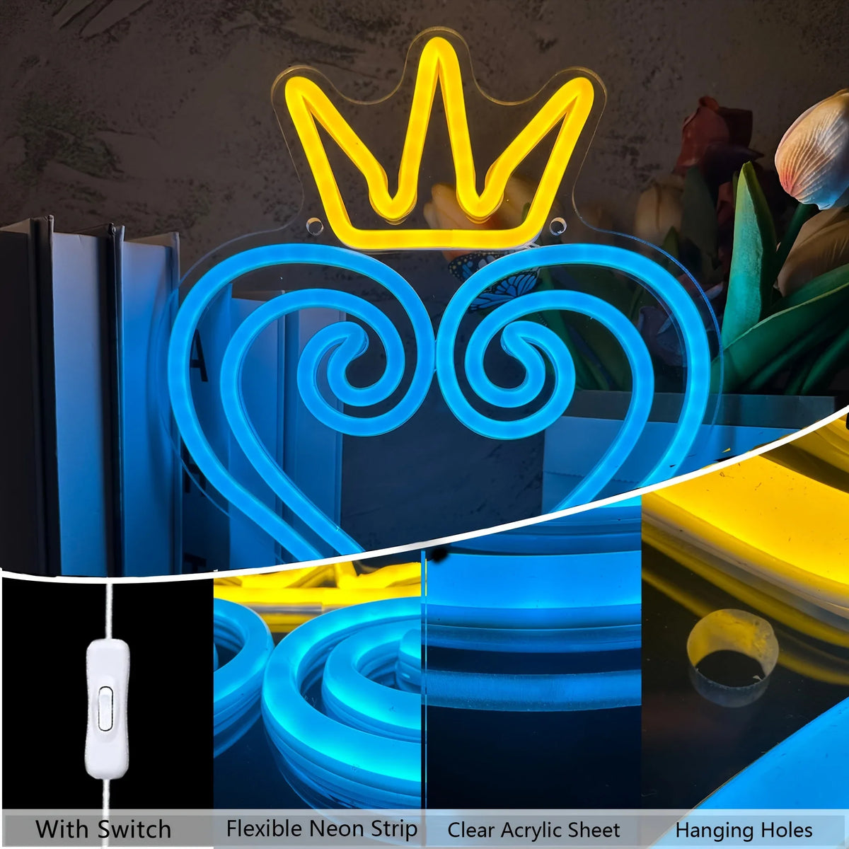 Kingdom Hearts LED Neon Sign - Anime Game Room Wall Decor
