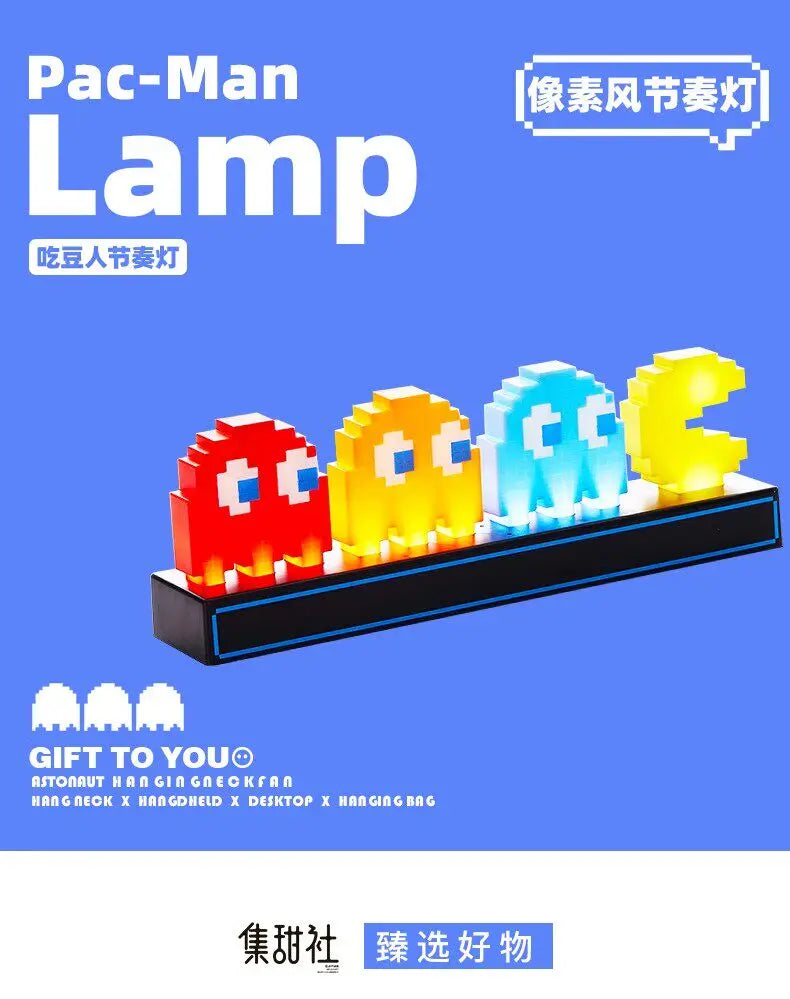 PAC-MAN Pixel Ambient Light - Sound Activated Music Sync LED, Gaming Room Decor