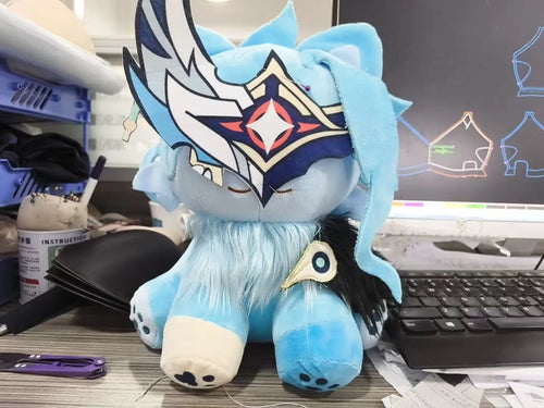 Genshin Impact Dottore Cat Plush Doll - 25cm Kawaii Chibi Stuffed Toy for Home Decor and Gifts