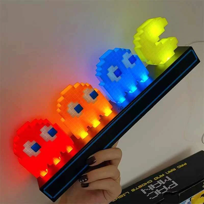 PAC-MAN Pixel Ambient Light - Sound Activated Music Sync LED, Gaming Room Decor