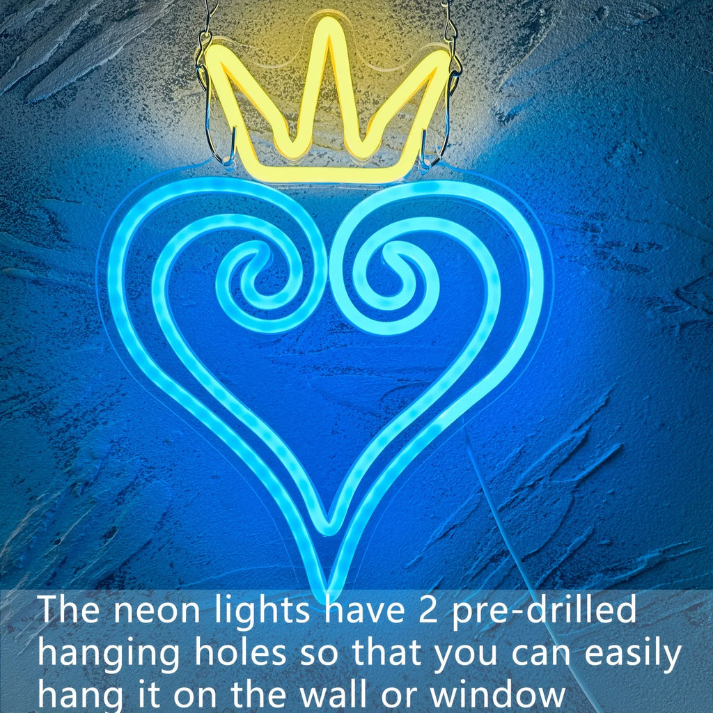 Kingdom Hearts LED Neon Sign - Anime Game Room Wall Decor
