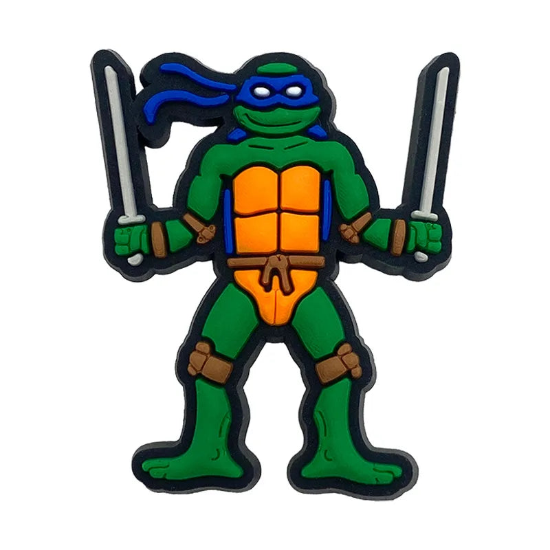 Teenage Mutant Ninja Turtles Shoe Charms - TMNT PVC Buckle Decorations for Shoes, Bracelets and Bags