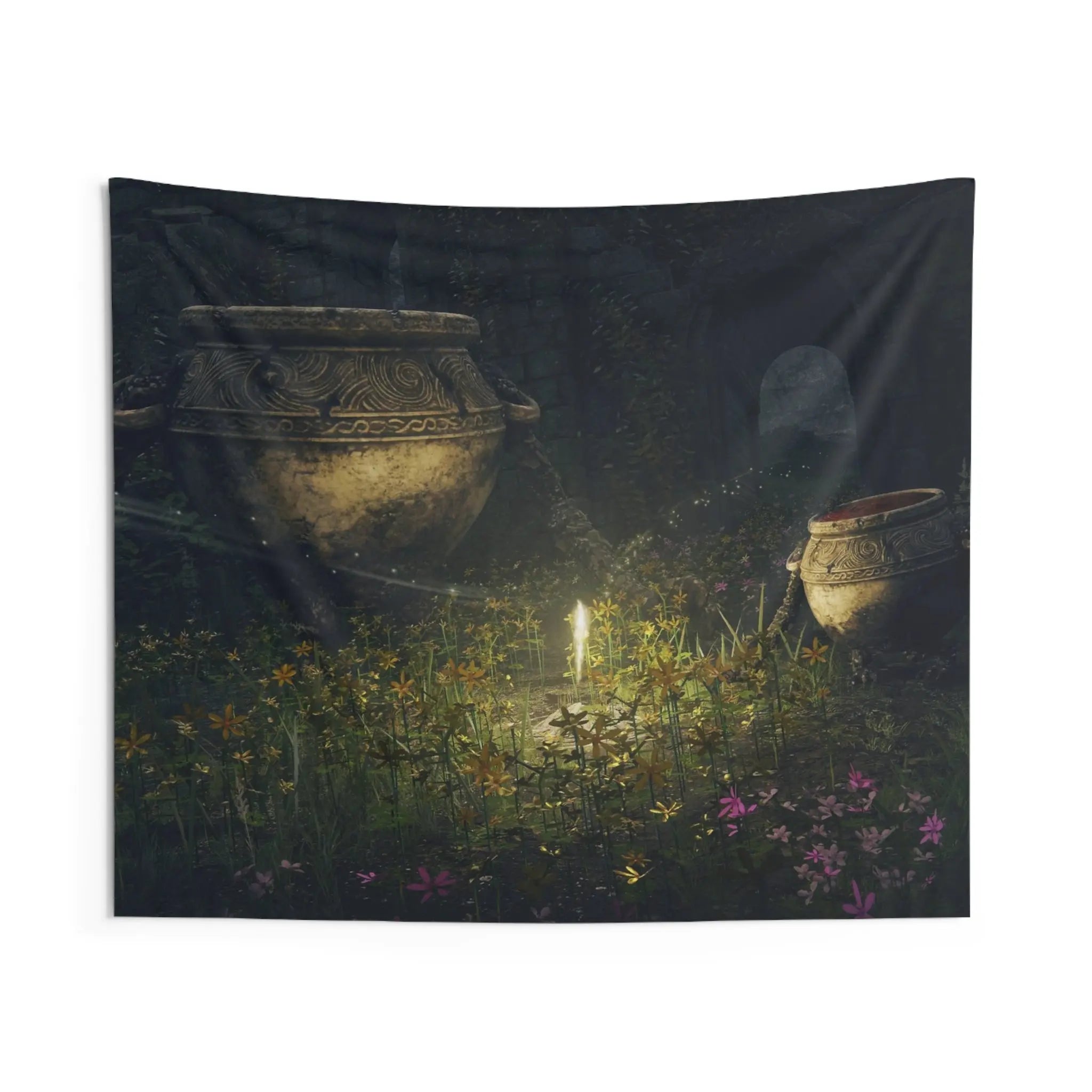 Elden Ring Wall Tapestry – Grace Site Indoor Wall Decor With Durable Hemmed Edges