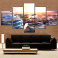 Mass Effect Normandy SR-2 5 Piece Canvas Wall Art - Sci-Fi Gaming Room Decor